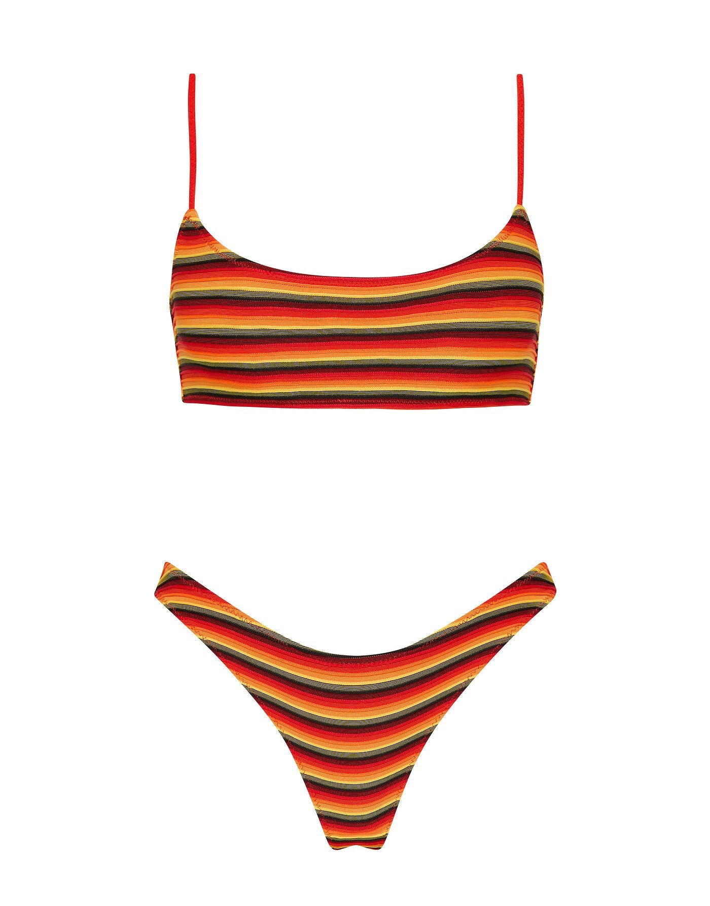 MICA - HORIZON STRIPE Scoop Bikini Set