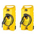 14 Gal Diesel Fuel Tank Container Pump, 2 Pack, Yellow