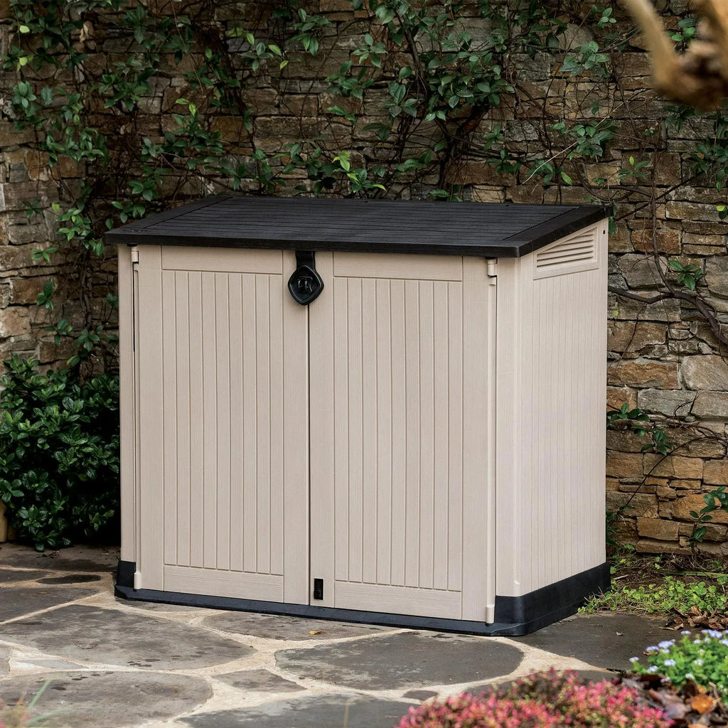 30-Cu Ft All-Weather Resin Storage Shed, Beige