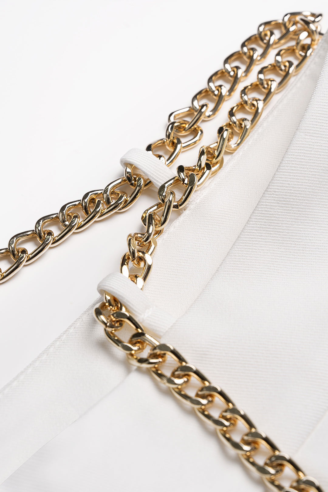 Metallic Chain Wide Leg Pants