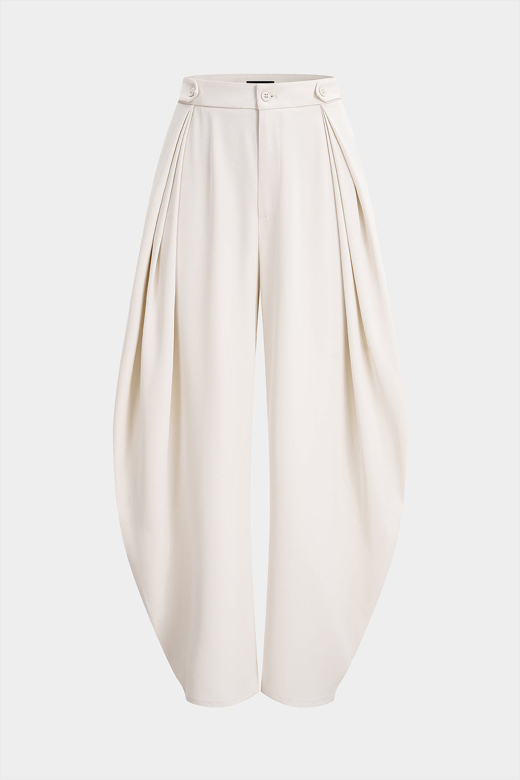 Solid Ruched Wide Leg Pants