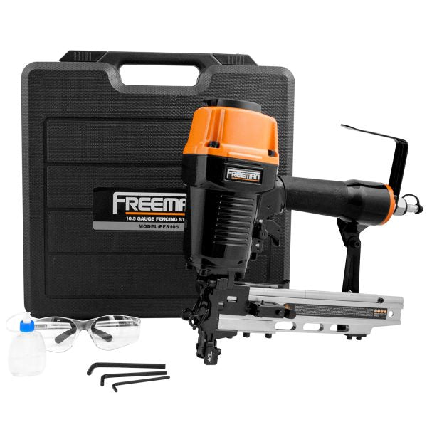 10.5-Gauge Fencing Stapler 1/2-in Medium Crown Construction Pneumatic Stapler