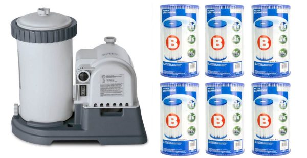 Krystal Clear Pool Filter Pump w/ GCFI 6 Type B Cartridges