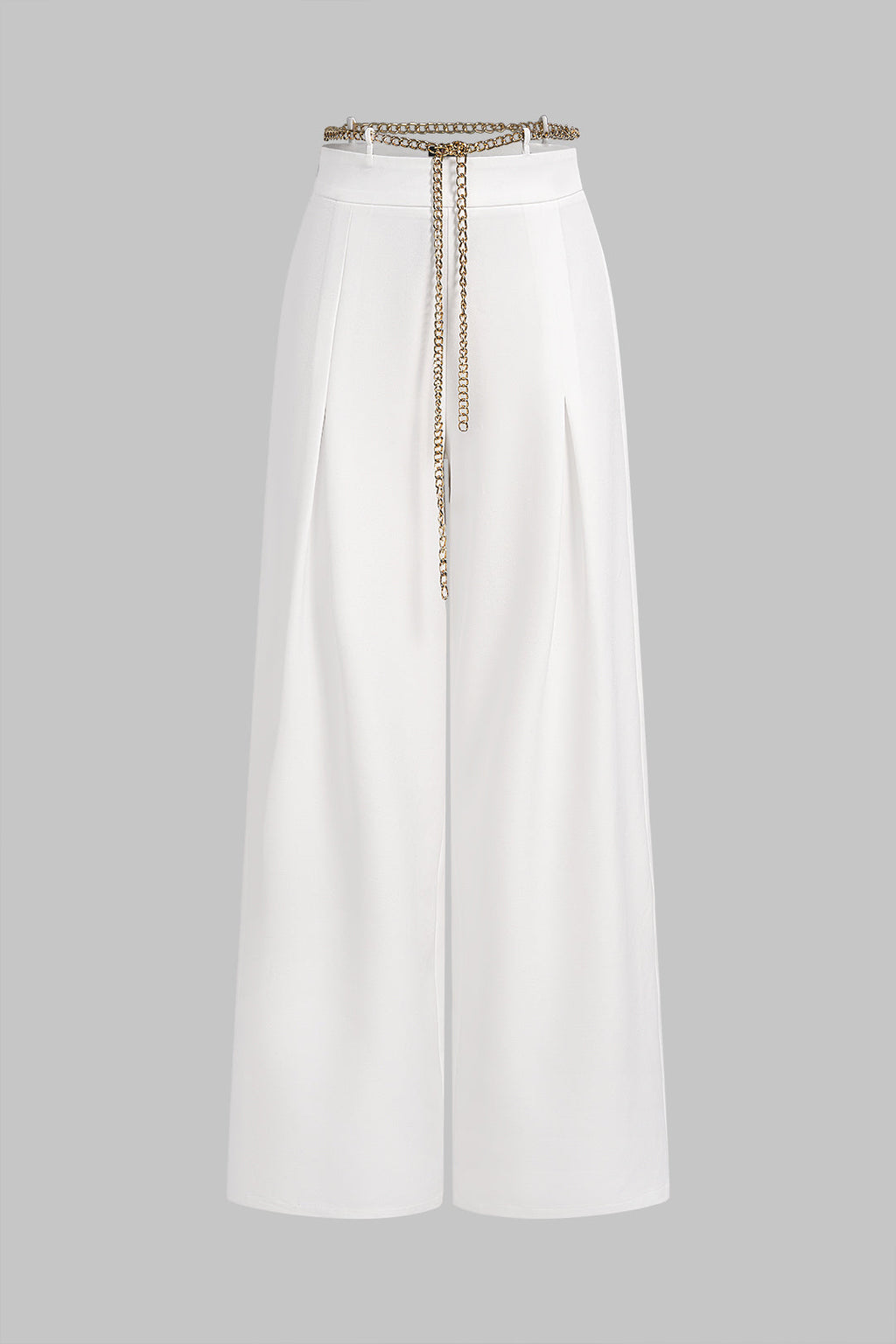 Metallic Chain Wide Leg Pants